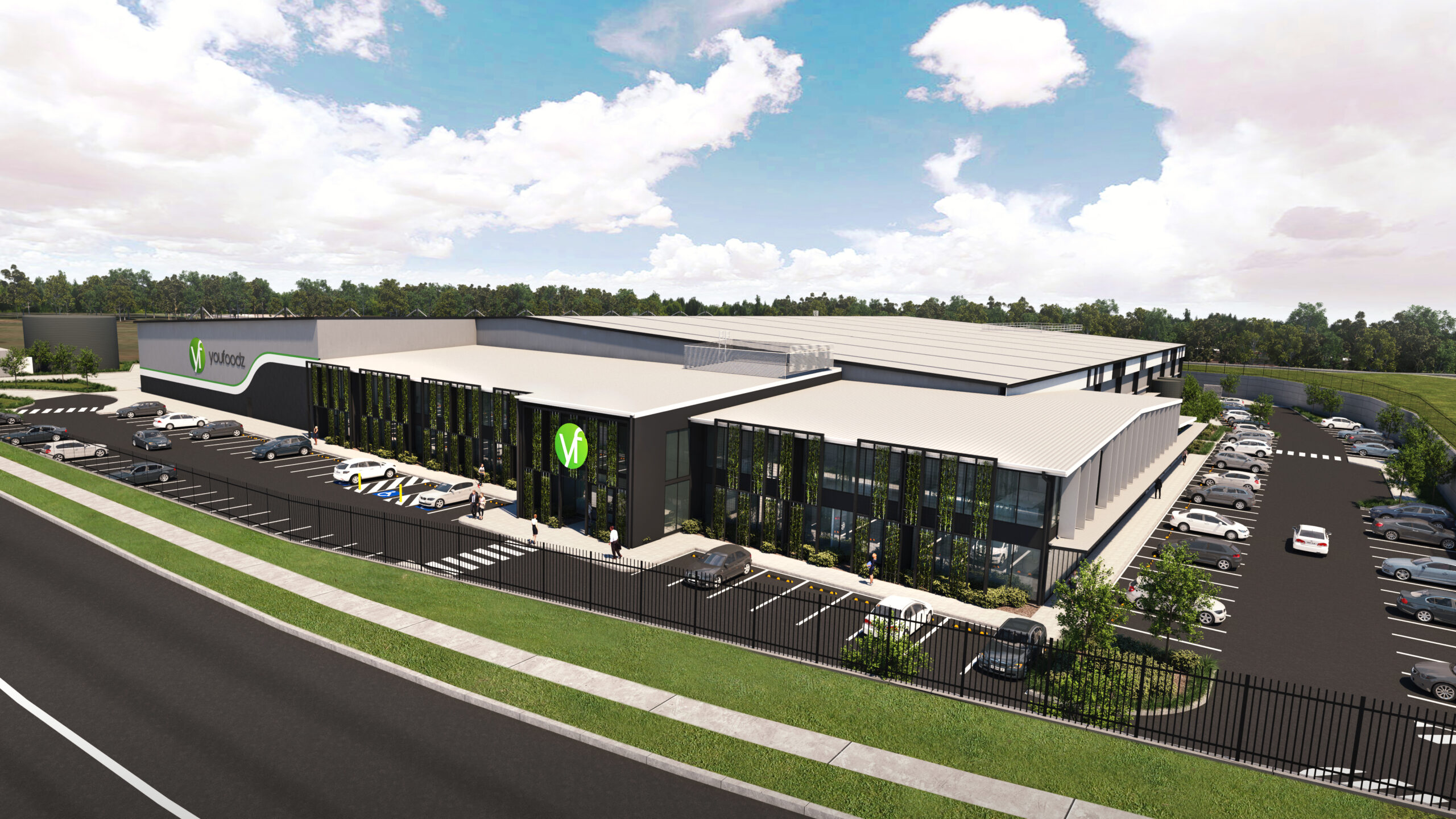Birds eye view of the concept facility for Youfoodz